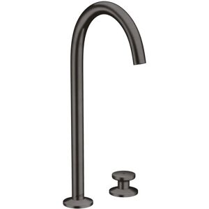 Hansgrohe AXOR One 2-gats wastafelmengkraan Geborsteld Zwart Chroom Hansgrohe AXOR One 2-gats wastafelmengkraan Geborsteld Zwart Chroom