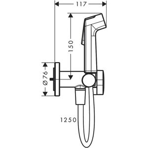 Hansgrohe Bidette Douchekop - Waterbesparend, 1 Straal Hansgrohe Bidette Douchekop - Waterbesparend, 1 Straal