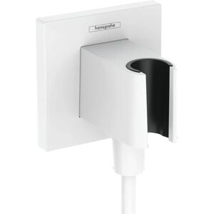 Hansgrohe White FixFit E Wall Connector - Shower Accessory Hansgrohe White FixFit E Wall Connector - Shower Accessory