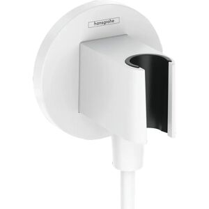 Hansgrohe White Matte Wall Connection with Shower Holder - Bathroom Accessory Hansgrohe White Matte Wall Connection with Shower Holder - Bathroom Accessory