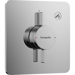 Hansgrohe DuoTurn Q Mixer - Chrome, 1 Function, Wall Mount - Mixer Hansgrohe DuoTurn Q Mixer - Chrome, 1 Function, Wall Mount - Mixer