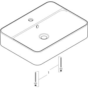 Hansgrohe Xuniva Q Chiuvetă din ceramică - SmartClean - 600x450mm Hansgrohe Xuniva Q Chiuvetă din ceramică - SmartClean - 600x450mm