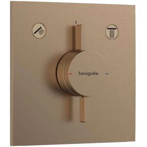 Hansgrohe DualTurn E Mixer - Wall Mount, 2 Functions, Brushed Bronze - Mixer Hansgrohe DualTurn E Mixer - Wall Mount, 2 Functions, Brushed Bronze - Mixer