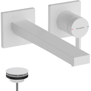 Hansgrohe Tecturis E Wall-Mounted Faucet - 225mm Projection - White Matt - Faucet Hansgrohe Tecturis E Wall-Mounted Faucet - 225mm Projection - White Matt - Faucet
