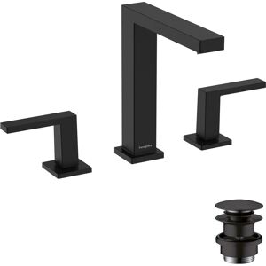 Hansgrohe Tecturis E Robinet de lavoar - 3 găuri, negru mate, proiecție 158mm Hansgrohe Tecturis E Robinet de lavoar - 3 găuri, negru mate, proiecție 158mm