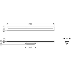 HANS-GROHE AXOR Abfluss Komplettset - Gebürstetes Gold - 900 mm Ablaufkanal HANS-GROHE AXOR Abfluss Komplettset - Gebürstetes Gold - 900 mm Ablaufkanal