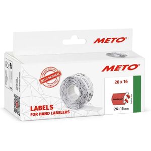 METO Price Label Red Fluorescent - Price Label, 26x16mm, 6 Rolls METO Price Label Red Fluorescent - Price Label, 26x16mm, 6 Rolls