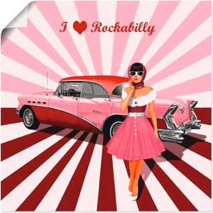 ARTLAND Rockabilly Pink Wandbild ARTLAND Rockabilly Pink Wandbild