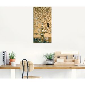 ARTLAND Glasbild - Gustav Klimt Bäume Hochformat, Gelb - Wanddekoration ARTLAND Glasbild - Gustav Klimt Bäume Hochformat, Gelb - Wanddekoration