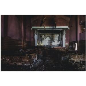 ARTLAND Lost Place - Kino verlassene Orte - Bunt Wandbild - 90x60cm ARTLAND Lost Place - Kino verlassene Orte - Bunt Wandbild - 90x60cm