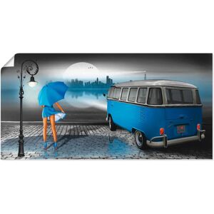 ARTLAND - Regennacht in Blau mit Bulli T1 - Wandbild ARTLAND - Regennacht in Blau mit Bulli T1 - Wandbild