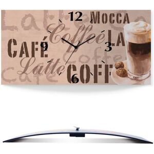 ARTLAND Kaffee Latte Macchiato Wanduhr - 3D gebogen Optik, Quarz-Radio, Made in Germany ARTLAND Kaffee Latte Macchiato Wanduhr - 3D gebogen Optik, Quarz-Radio, Made in Germany