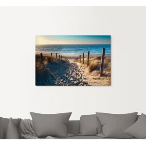 ARTLAND Strand Sonnenuntergang Wandbild - Landschaft, Beige, 120x80cm ARTLAND Strand Sonnenuntergang Wandbild - Landschaft, Beige, 120x80cm