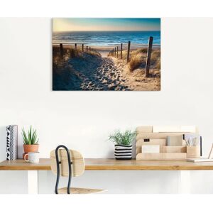 ARTLAND - Weg zum Nordseestrand Sonnenuntergang - Beige - Leinwandbild ARTLAND - Weg zum Nordseestrand Sonnenuntergang - Beige - Leinwandbild