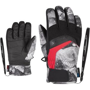 ZIENER Kids Ski Gloves - Grey Mountain Print - Size 5 - Kids Ski Gloves ZIENER Kids Ski Gloves - Grey Mountain Print - Size 5 - Kids Ski Gloves