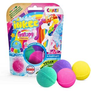 Craze INKEE Bombe de bain licorne - 4x50 g - Pour enfants - Publicité Craze INKEE Bombe de bain licorne - 4x50 g - Pour enfants - Publicité