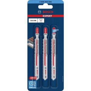 Bosch Expert Plastic Composites Clean T 301 CHM - 3 Pcs Jigsaw Blades for Plastic, Wood, Composite - T-Shank Bosch Expert Plastic Composites Clean T 301 CHM - 3 Pcs Jigsaw Blades for Plastic, Wood, Composite - T-Shank