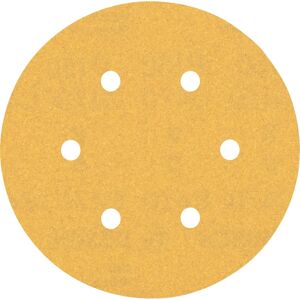 Bosch C470 Abrasive Discs - 150mm, 6-hole, Yellow - Sanding for Wood & Paint Bosch C470 Abrasive Discs - 150mm, 6-hole, Yellow - Sanding for Wood & Paint