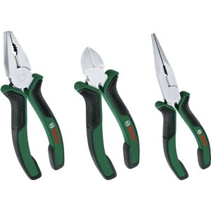 Bosch Set of 3 Pliers - Multi-function, Ergonomic, Long Nose Bosch Set of 3 Pliers - Multi-function, Ergonomic, Long Nose