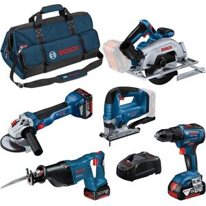 Bosch GSR 18V-55 Power Tool Kit - 3 Batterijen, Oplader, Tas Bosch GSR 18V-55 Power Tool Kit - 3 Batterijen, Oplader, Tas