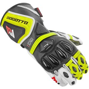 Guantes de moto perforados Bogotto Monza - Negro Blanco Amarillo - L Guantes de moto perforados Bogotto Monza - Negro Blanco Amarillo - L