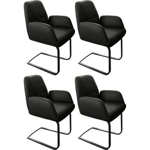 W.SCHILLIG ole Freischwinger - 4 St, Grau, Leder, 63x90x64cm W.SCHILLIG ole Freischwinger - 4 St, Grau, Leder, 63x90x64cm