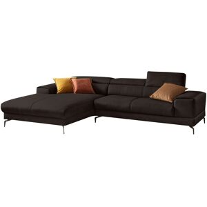 W.SCHILLIG Piedroo Leder-Sofa - 4-Sitzer, Braun, Verstellbarer Kopfstütze W.SCHILLIG Piedroo Leder-Sofa - 4-Sitzer, Braun, Verstellbarer Kopfstütze