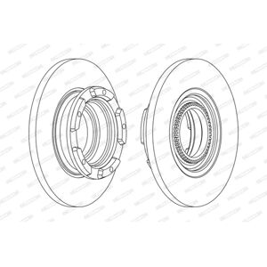 FERODO jarrulevy Ford - 5 poraa, 288mm, R90-hyväksytty FERODO jarrulevy Ford - 5 poraa, 288mm, R90-hyväksytty