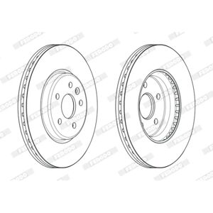 FERODO Astra K Ilmastettu jarrulevy - 26mm 105mm 5 reikiä FERODO Astra K Ilmastettu jarrulevy - 26mm 105mm 5 reikiä