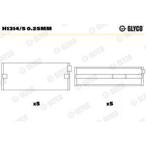 GLYCO H1314/5 0,25MM Kampiakselin laakeri - Kampiakselin laakeri GLYCO H1314/5 0,25MM Kampiakselin laakeri - Kampiakselin laakeri