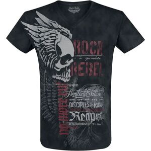 Rock Rebel by EMP Heavy Soul V-hals T-skjorte - Kortermet - Svart Rock Rebel by EMP Heavy Soul V-hals T-skjorte - Kortermet - Svart