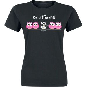 Be Different! Lyhythihainen T-paita - Nainen - Musta - Vaatteet Be Different! Lyhythihainen T-paita - Nainen - Musta - Vaatteet
