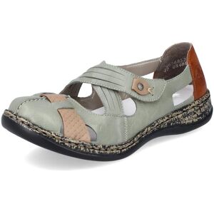 Chaussures en cuir vert RIEKER - Chaussures d'été sportives - Publicité Chaussures en cuir vert RIEKER - Chaussures d'été sportives - Publicité