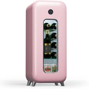 Klarstein Wine Cooler - Pink - 15 Bottles - Retro Design Klarstein Wine Cooler - Pink - 15 Bottles - Retro Design