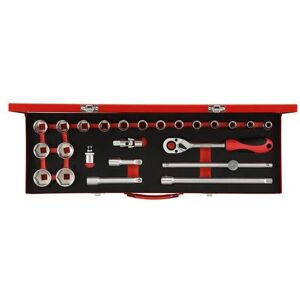 Gedore R69004024 Steckschlüssel-Set - 24-teilig, 1/2 Zoll, Metrisch Gedore R69004024 Steckschlüssel-Set - 24-teilig, 1/2 Zoll, Metrisch