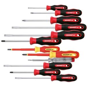Gedore R38002012 Red Screwdriver Set - Phillips, Pz, VDE Gedore R38002012 Red Screwdriver Set - Phillips, Pz, VDE