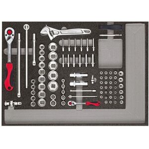 Gedore Red 87-delige set sleutels en doppen - Omkeerbare ratel, 1/4" & 1/2" Gedore Red 87-delige set sleutels en doppen - Omkeerbare ratel, 1/4" & 1/2"