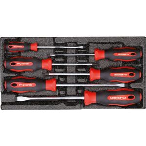 Gedore R22150013 Red Screwdriver Set - Phillips and Flat - 6 Pieces Gedore R22150013 Red Screwdriver Set - Phillips and Flat - 6 Pieces
