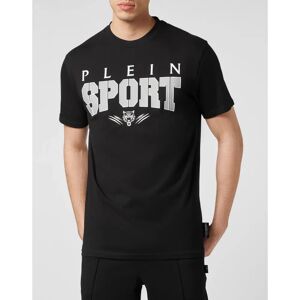 Plein Sport Zwart/Wit Katoenen T-Shirt - Heren XXL Plein Sport Zwart/Wit Katoenen T-Shirt - Heren XXL