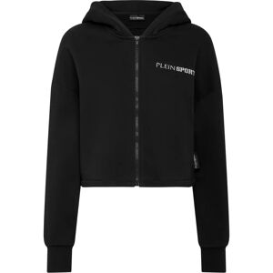 PLEIN SPORT Scratch katoen-polyester crop hoodie - Sweatshirt PLEIN SPORT Scratch katoen-polyester crop hoodie - Sweatshirt