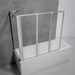 Paroi de Douche Pliable 127x75x120cm Aluminium Transparent - Publicité Paroi de Douche Pliable 127x75x120cm Aluminium Transparent - Publicité
