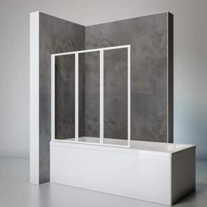 Paroi de baignoire Schulte - 3 parties, pliable, verre de sécurité, profil blanc - Publicité Paroi de baignoire Schulte - 3 parties, pliable, verre de sécurité, profil blanc - Publicité