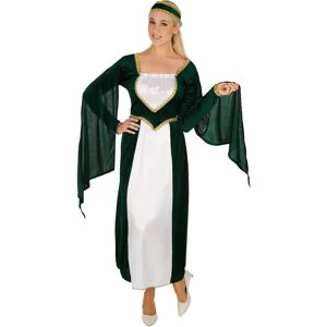 Tectake Middeleeuws Prinsessen Kostuum voor Dames - Lang Groen & Wit Jurk Tectake Middeleeuws Prinsessen Kostuum voor Dames - Lang Groen & Wit Jurk