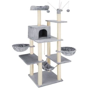 tectake arbre à gratter Lilou 165cm - gris (402931) - Publicité tectake arbre à gratter Lilou 165cm - gris (402931) - Publicité
