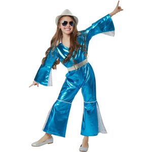 TecTake Girls Costume Disco Starlet - Neon Blue, 70s Style - Girls Costume TecTake Girls Costume Disco Starlet - Neon Blue, 70s Style - Girls Costume