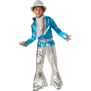 TecTake GmbH Disco Boy Costume - 140, Silver - Boys' Disco Outfit TecTake GmbH Disco Boy Costume - 140, Silver - Boys' Disco Outfit