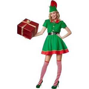 TecTake Elf Costume - Red & Green Festive Christmas Dress TecTake Elf Costume - Red & Green Festive Christmas Dress