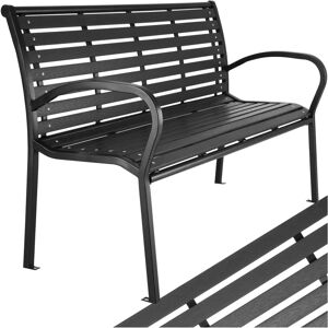 Tectake Garden Bench Pino 3-Seater - Black Steel Tectake Garden Bench Pino 3-Seater - Black Steel