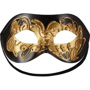 TecTake GmbH Venetian Mask with Decorations - black/gold TecTake GmbH Venetian Mask with Decorations - black/gold