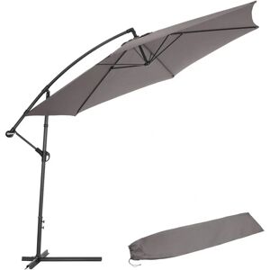 TecTake 403428 sombrilla de patio - gris TecTake 403428 sombrilla de patio - gris